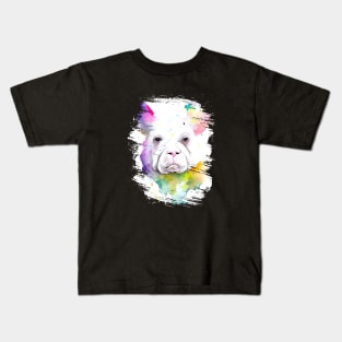 Dog Pet Animal Nature Watercolor Art Painting Kids T-Shirt